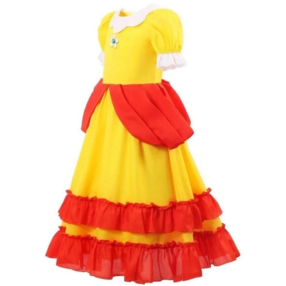NWT Muababy Girls Sz 3-4y Super Brothers Princess Peach Costume‎ Dress-up Dress